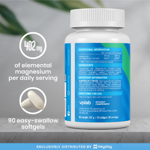 VPLab Magnesium Citrate (90 Softgels)