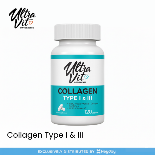 Ultravit Collagen Type I & III (120 Capsules)