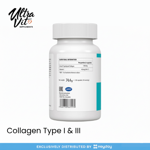 Ultravit Collagen Type I & III (120 Capsules)
