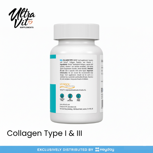 Ultravit Collagen Type I & III (120 Capsules)