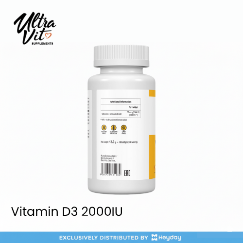 Ultravit Vitamin D3 (2000 IU, 180 Softgels)
