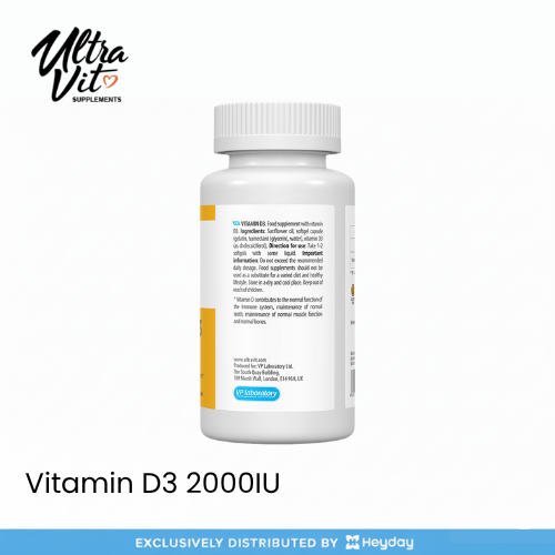 Ultravit Vitamin D3 (2000 IU, 180 Softgels)