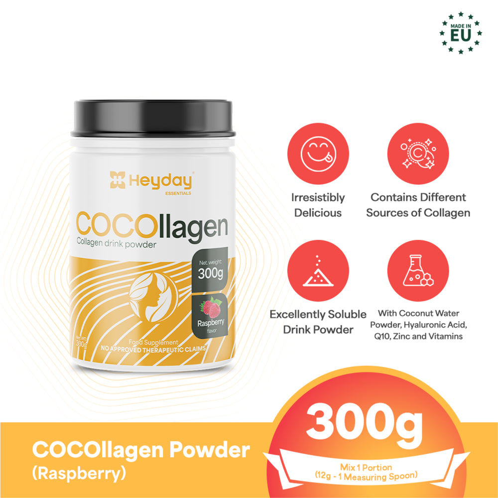 Heyday Essentials: COCOllagen Powder (Raspberry Flavor, 300g) - Heyday Philippines