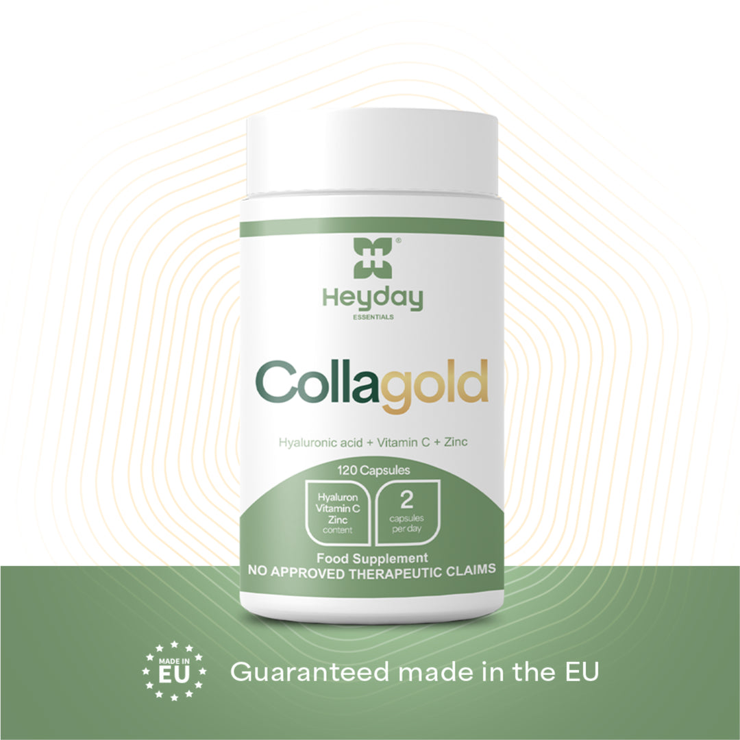 Heyday Essentials: CollaGold with HA + Vit C + Zinc (120 Capsules)