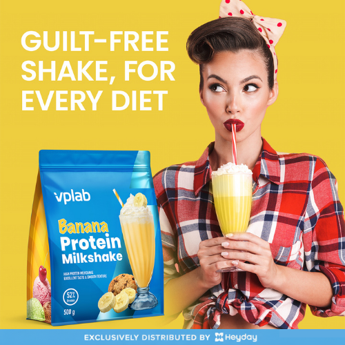 VPLab Sports Protein Milkshake in Banana Flavor (500g)