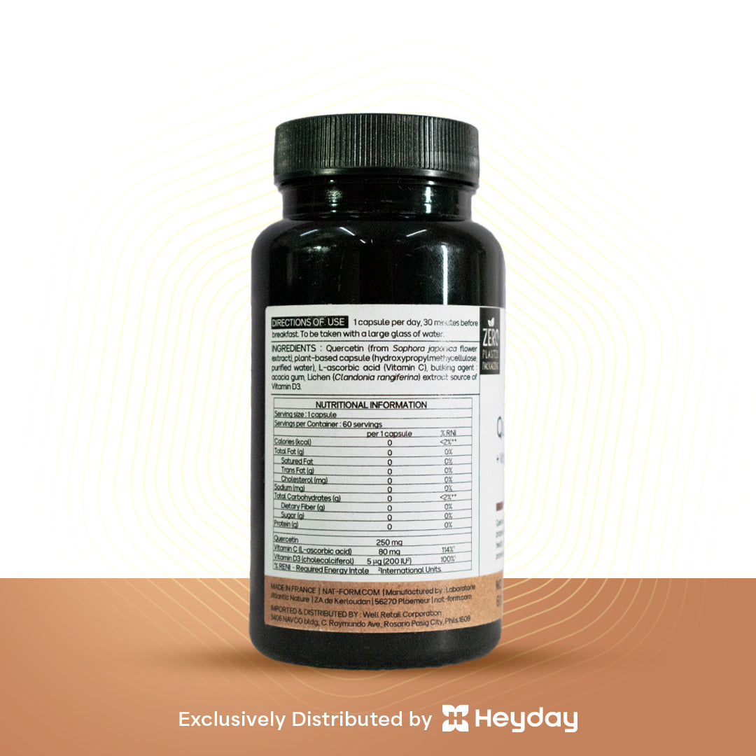 Nat&Form Quercetin with Vitamin C and D 500mg