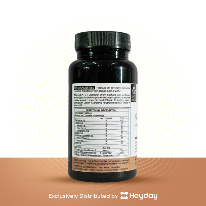 Nat&Form Quercetin with Vitamin C and D 500mg