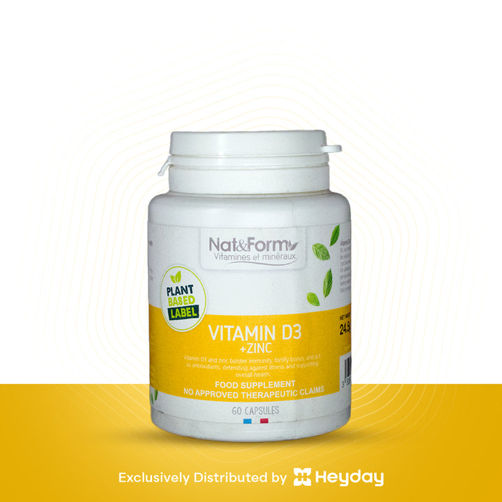 Nat&Form Vitamin D3 Zinc 60 Capsules