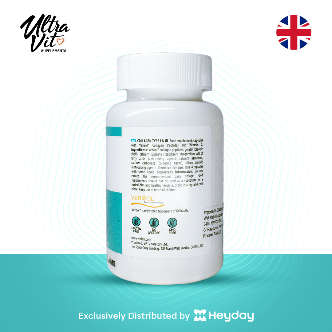 Ultravit Collagen Type I & III (120 Capsules)