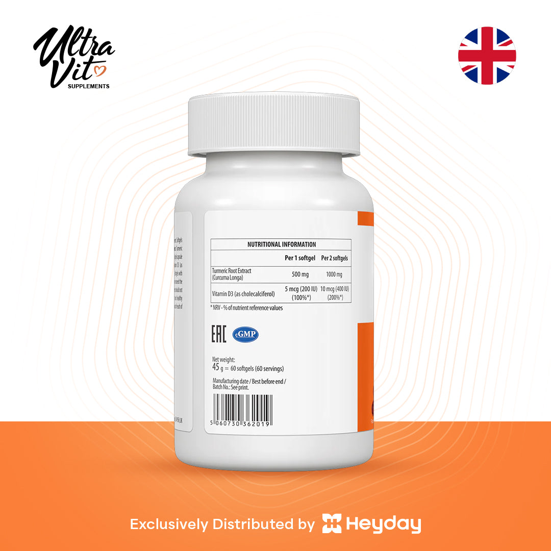 Ultravit Curcumin D3 (60 Softgels)
