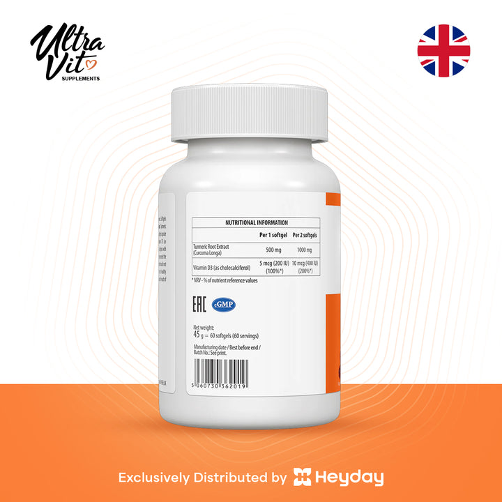 Ultravit Curcumin D3 (60 Softgels)