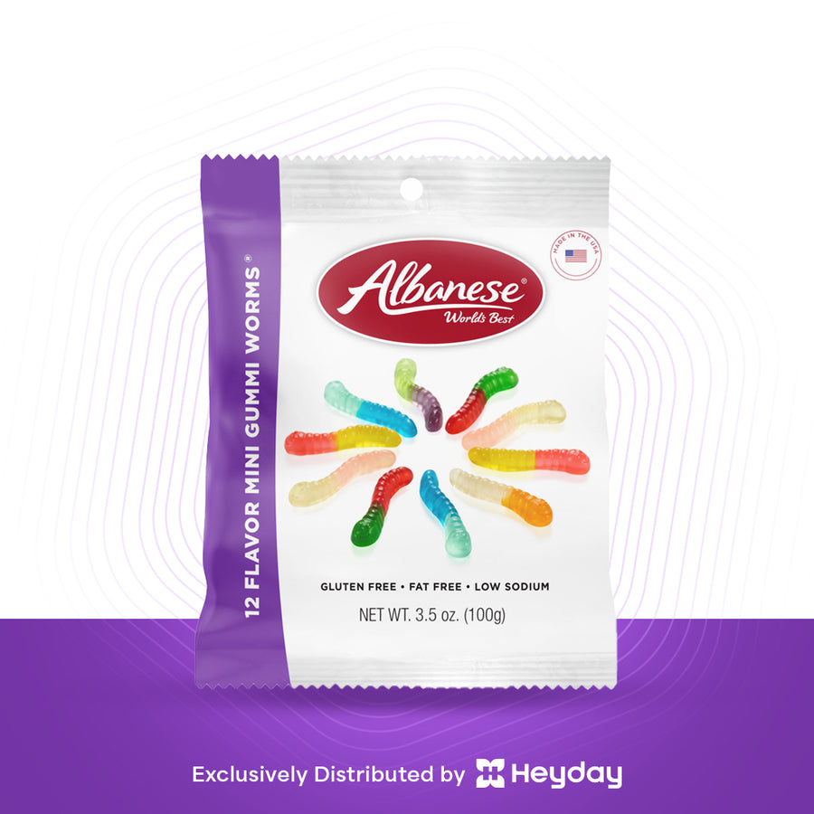 12 FLAVORS MINI GUMMI WORMS