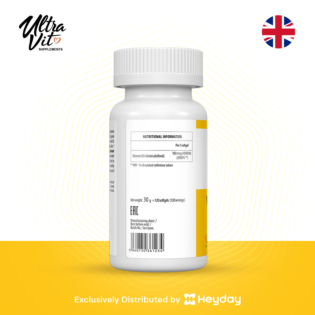 Ultravit Vitamin D3 (120 Softgels)