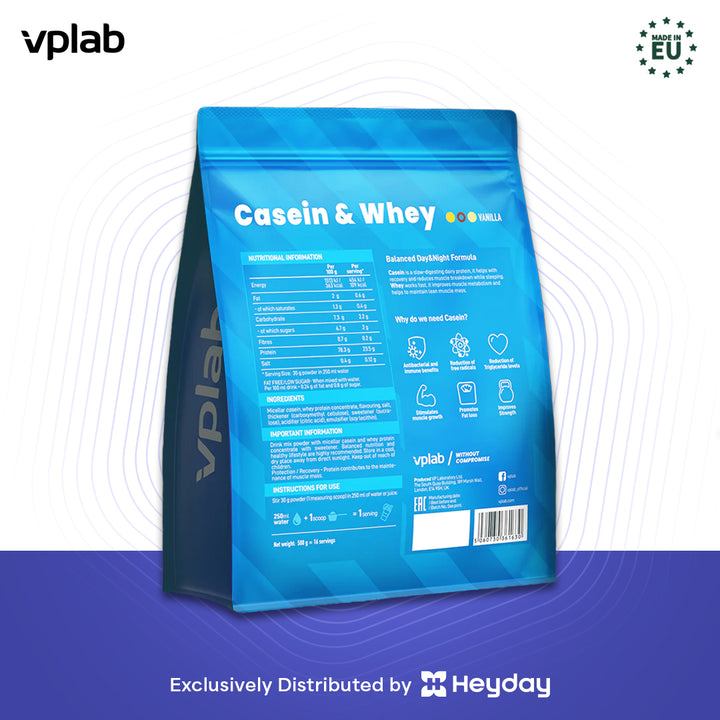 VPLab Casein and Whey in Vanilla Flavor (500g)