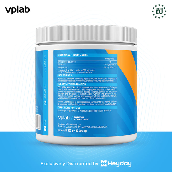 VPLab Collagen Peptides in Orange Flavor (300g)