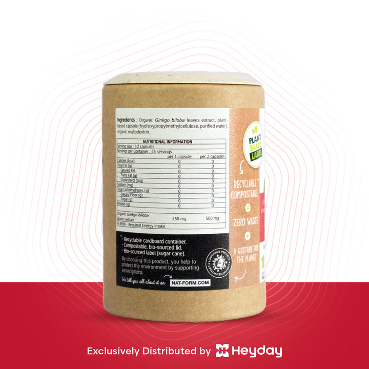 Nat&Form Organic Ginkgo Biloba