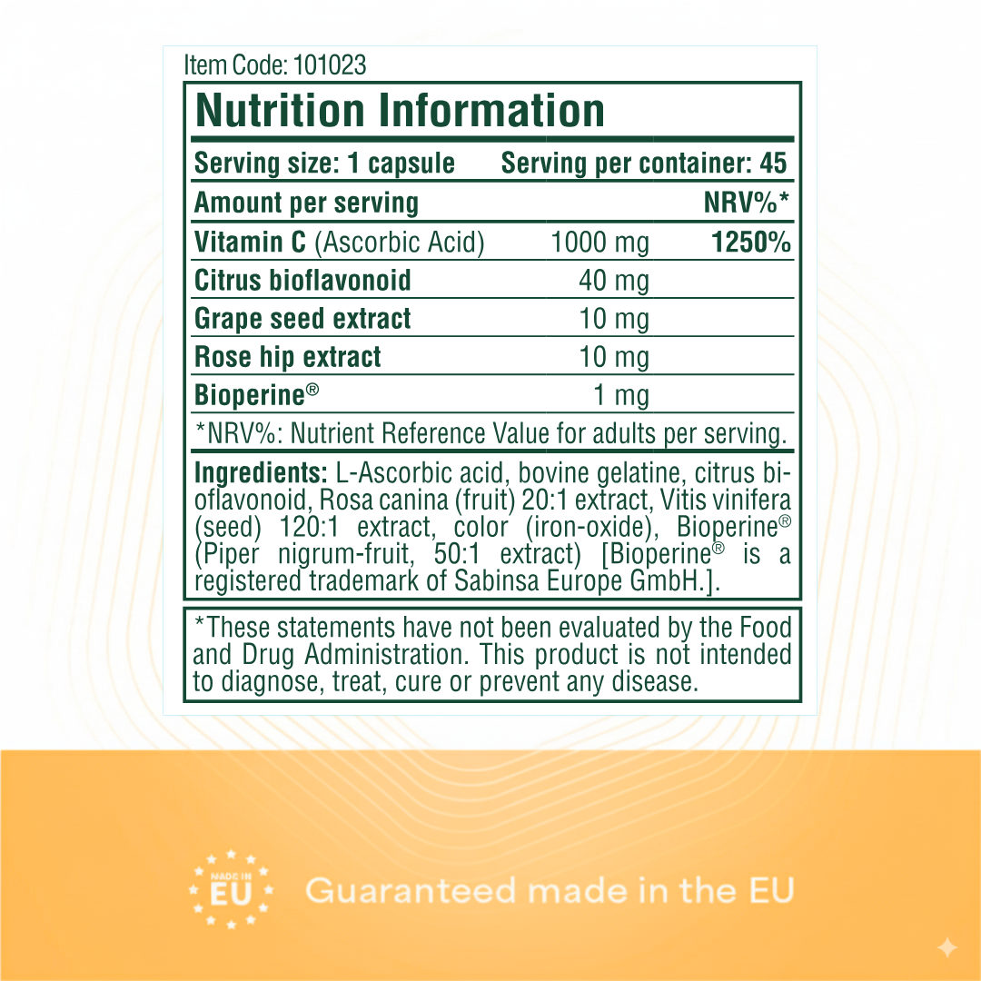 Heyday Essentials: Vitamin C Complex (45 Capsules)