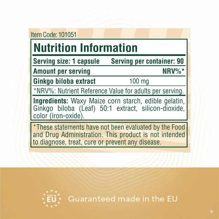 Heyday Essentials: Ginkgo Biloba (90 Capsules)