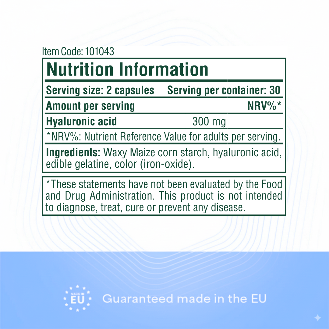 Heyday Essentials: Hyaluron (60 Capsules)