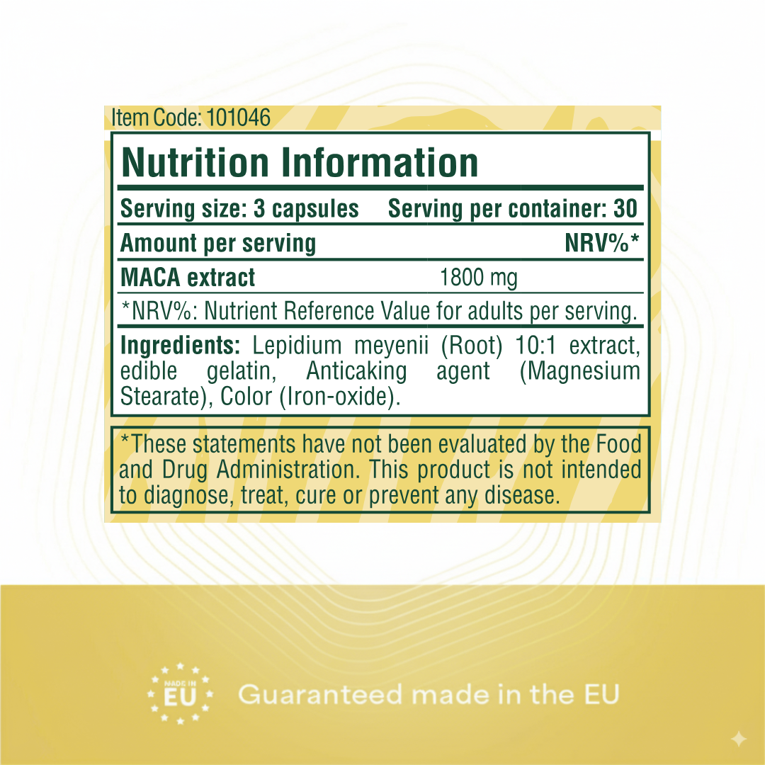 Heyday Essentials: Maca Capsules (90 Capsules)