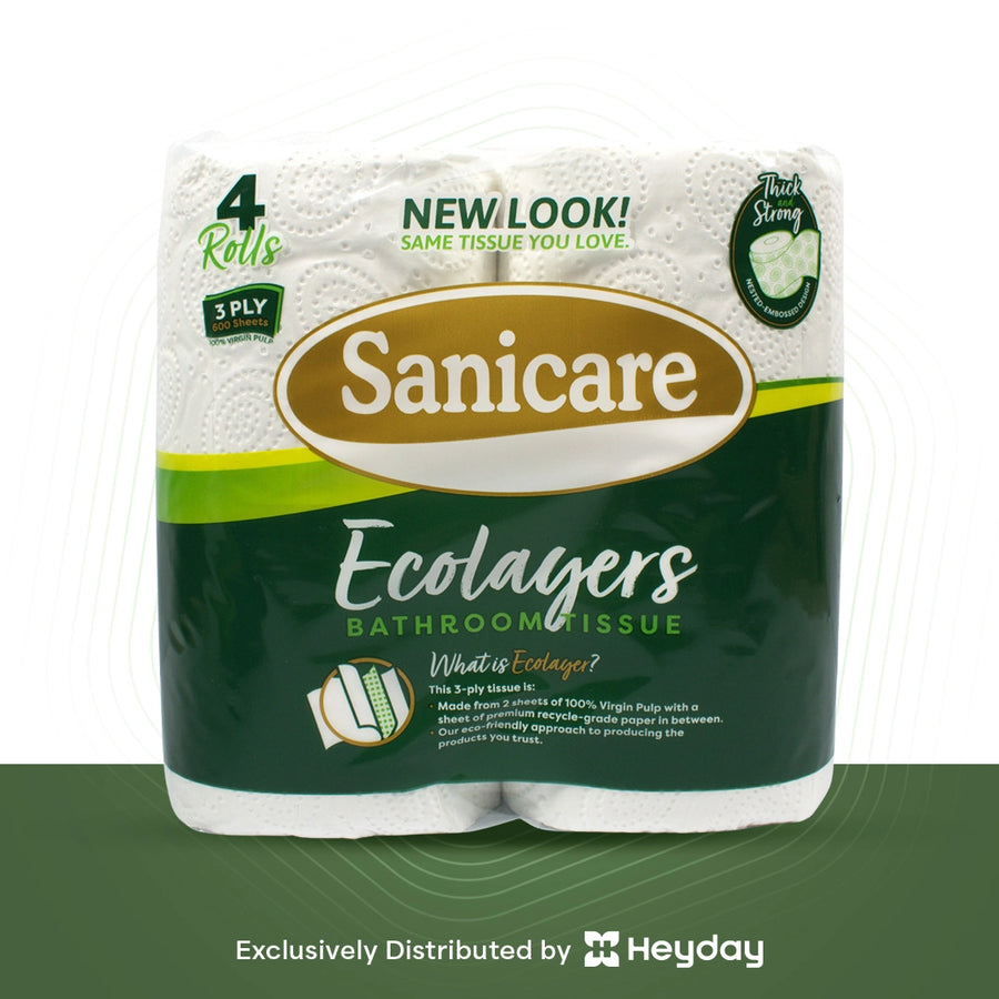 Sanicare B.T  3-Ply Eco Toilet Tissue Solo 600 Sheets