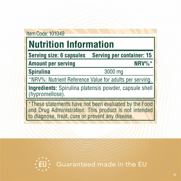 Heyday Essentials: Spirulina (90 Capsules)