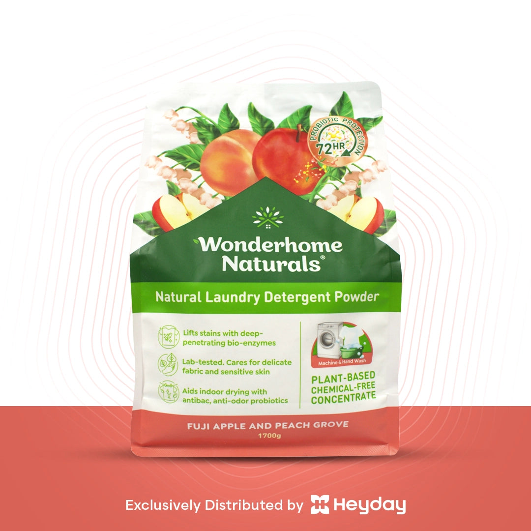 WonderHomes Naturals Laundry Detergent Powder (Fuji Apple and Peach) 