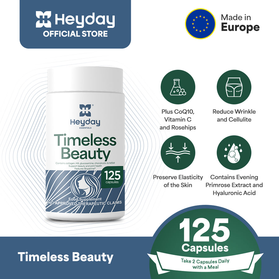 Heyday Essentials: Timeless Beauty (125 Capsules) - Heyday Philippines